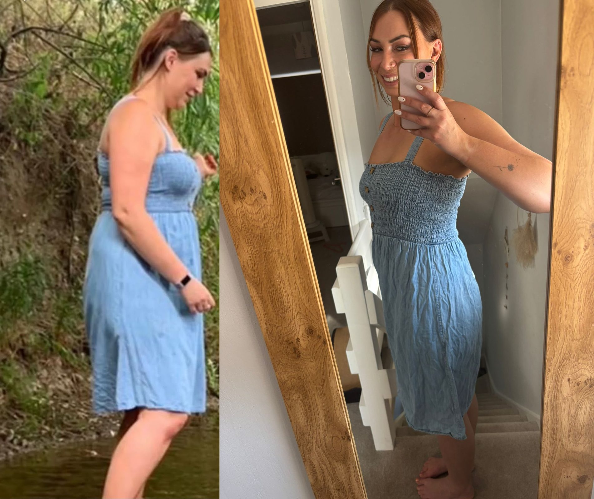 Before and after Chloe, 12 weeks