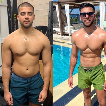 Before and after Rob, 20 weeks